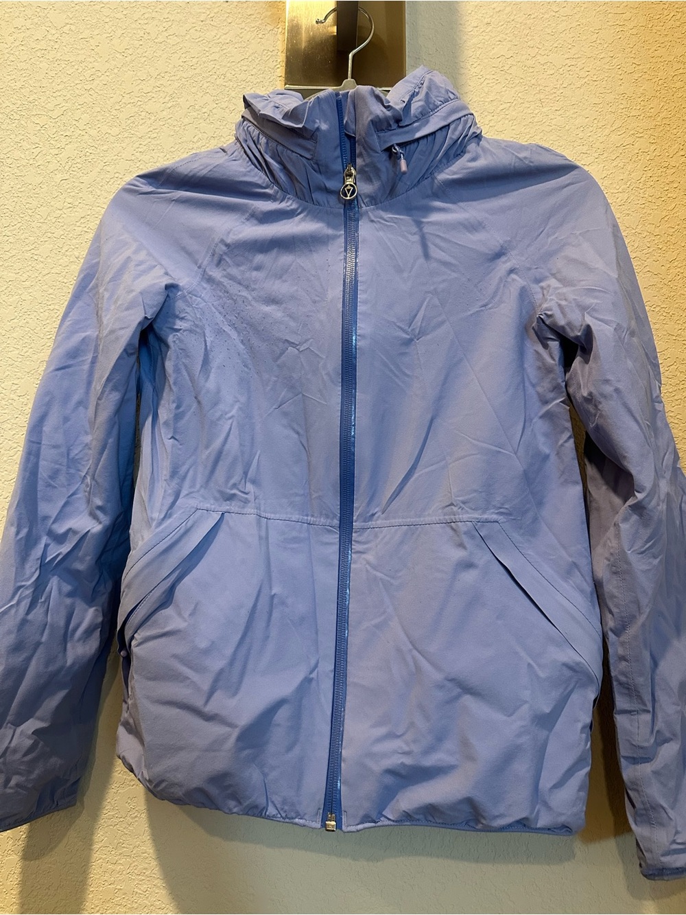 Ivivva Light Blue/Periwinkle Hooded Windbreaker Jacket